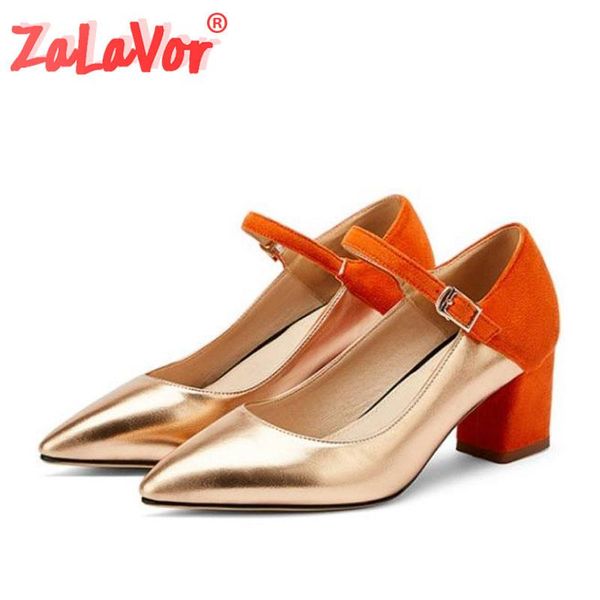 dress shoes zalavor size 33-43 women pumps patchwork mixed color buckle fashion pointed head thick high heels footwear, Black
dress shoes zalavor size 33-43 women pumps patchwork mixed color buckle fashion pointed head thick high heels footwear, Black