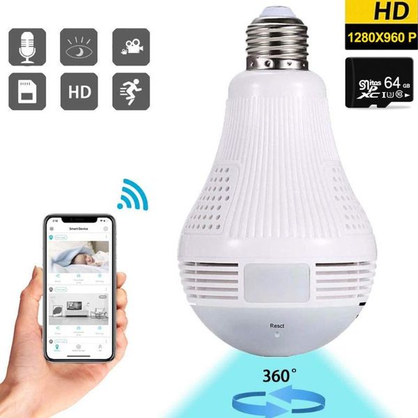 panoramic bulb light camera 960p full hd 2mp 360 degree fisheye wi-fi wireless led light lamp ip p2p e27 dome security cam
panoramic bulb light camera 960p full hd 2mp 360 degree fisheye wi-fi wireless led light lamp ip p2p e27 dome security cam