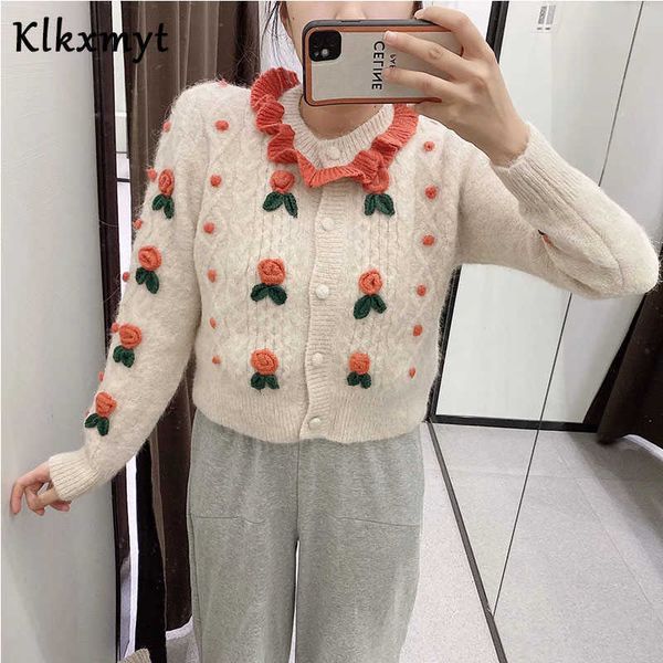 klkxmyt za cardigan women fashion flowers cropped knitted sweater vintage long sleeve female outerwear chic 210527, White
klkxmyt za cardigan women fashion flowers cropped knitted sweater vintage long sleeve female outerwear chic 210527, White