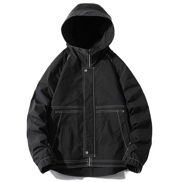 men's jackets fashion streetwear overalls bomber ribbons loose hip hop windbreaker hooded outwear, Black;brown
men's jackets fashion streetwear overalls bomber ribbons loose hip hop windbreaker hooded outwear, Black;brown
