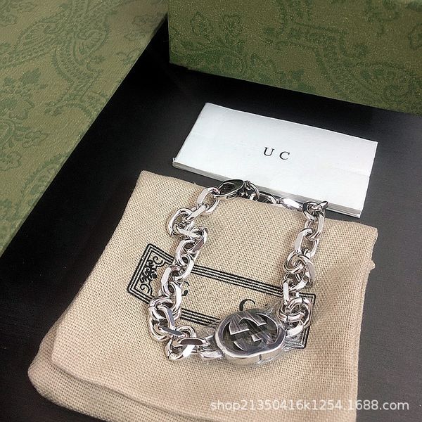 2021 new jewelry double necklace new big cuban style interlocking letter bracelet decoration men's and women's sweater fashion, Silver
2021 new jewelry double necklace new big cuban style interlocking letter bracelet decoration men's and women's sweater fashion, Silver