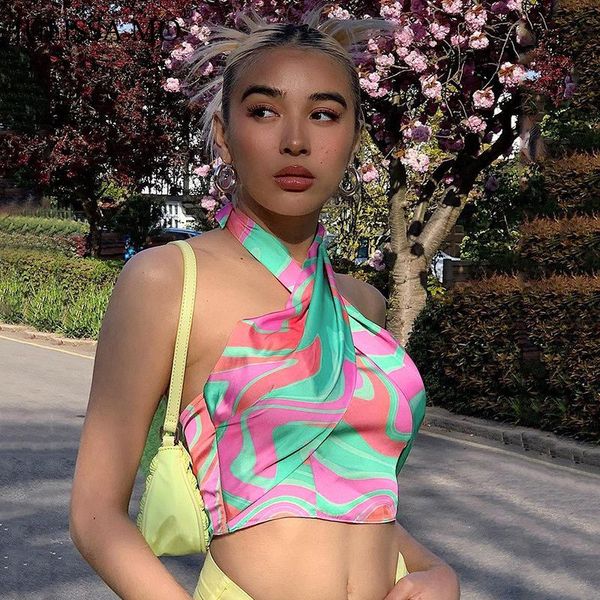 women's t-shirt julissa mo halter sleeveless floral print(ed) crop strapless summer for women slim 2021 backless clubwear vest, White
women's t-shirt julissa mo halter sleeveless floral print(ed) crop strapless summer for women slim 2021 backless clubwear vest, White
