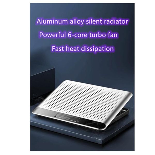 the new dual-usb ultra-thin aluminum alloy notebook cooler, six fans silent and strong heat dissipation, six-speed adjustable
the new dual-usb ultra-thin aluminum alloy notebook cooler, six fans silent and strong heat dissipation, six-speed adjustable