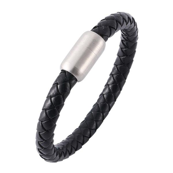 charm bracelets ol style simple leather bracelet men's accessories black stainless steel magnet buckle braided gift for men, Golden;silver
charm bracelets ol style simple leather bracelet men's accessories black stainless steel magnet buckle braided gift for men, Golden;silver