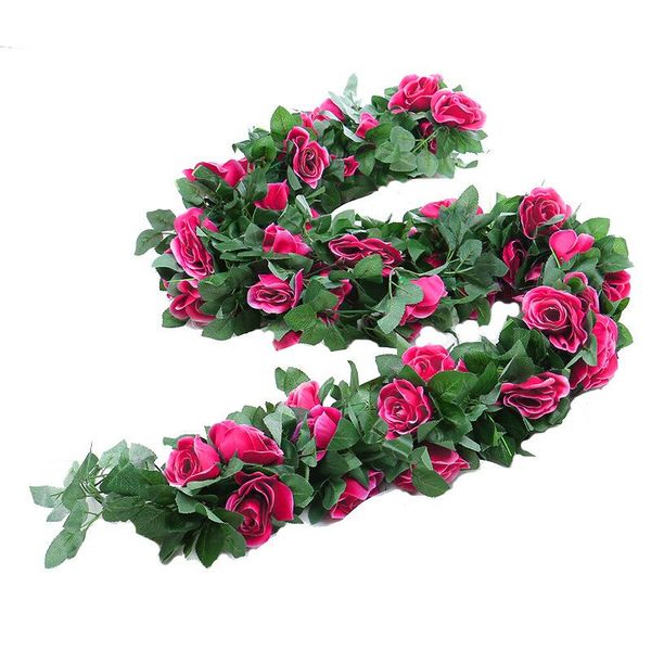decorative flowers & wreaths 2.4/2.2/1.8m simulation rose flower rattan plastic vine twining plant garland hanging for wedding arch garden w
decorative flowers & wreaths 2.4/2.2/1.8m simulation rose flower rattan plastic vine twining plant garland hanging for wedding arch garden w