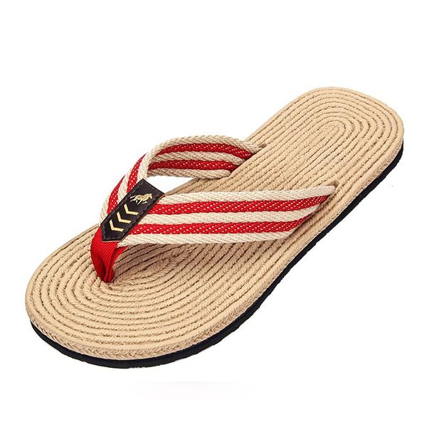 slippers cool imitation linen grass woven flip flops men's non-slip beach shoes outdoor casual sandals and weave flop, Black
slippers cool imitation linen grass woven flip flops men's non-slip beach shoes outdoor casual sandals and weave flop, Black