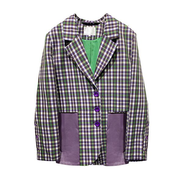 2021 new women's suit jacket, professional clothing, leather sewing, loose, plaid, fashion, spring and autumn 1vn1, White;black
2021 new women's suit jacket, professional clothing, leather sewing, loose, plaid, fashion, spring and autumn 1vn1, White;black
