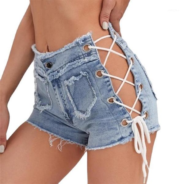 women's shorts women cut off destroyed bandage high rise pockets denim jean pants, White;black
women's shorts women cut off destroyed bandage high rise pockets denim jean pants, White;black