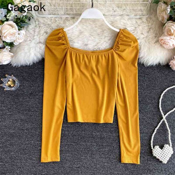 women office lady full base t-shirt spring autumn solid square collar puff sleeve tee slim wild pullovers k3873 210531, White
women office lady full base t-shirt spring autumn solid square collar puff sleeve tee slim wild pullovers k3873 210531, White