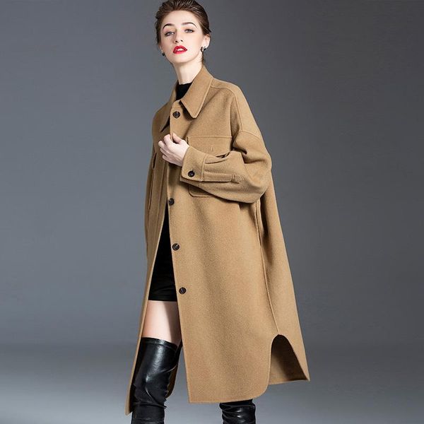 women's wool & blends lady fashion style coats winter autumn cashmere long jackets women real fur black oversize s8740
women's wool & blends lady fashion style coats winter autumn cashmere long jackets women real fur black oversize s8740