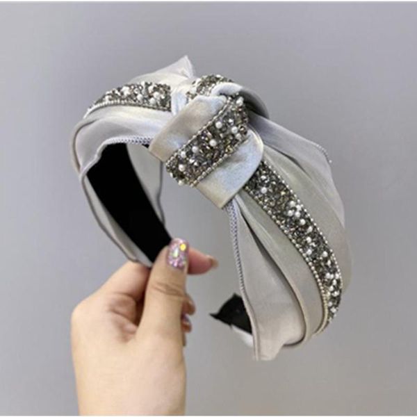 hair accessories gray pearls crystals headband for women korean solid head band wide adults knot hairband hoop
hair accessories gray pearls crystals headband for women korean solid head band wide adults knot hairband hoop