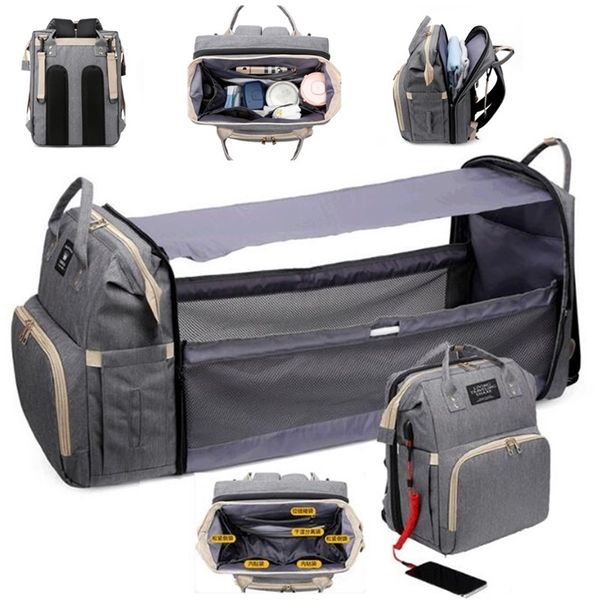 multifunctional portable usb folding diaper bag baby travel large backpack baby bed diaper changing table for outdoors 210922
multifunctional portable usb folding diaper bag baby travel large backpack baby bed diaper changing table for outdoors 210922