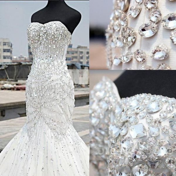 luxury 2021 new crystal wedding es mermaid sweetheart floor length rhinestone corset bridal gowns vestidos de mariee 70p7, White
luxury 2021 new crystal wedding es mermaid sweetheart floor length rhinestone corset bridal gowns vestidos de mariee 70p7, White