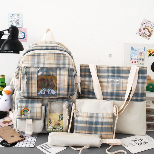backpack 4 pcs set women school bag canvas children korea shoulder cute teen girls bookbag mochila large capacity travel
backpack 4 pcs set women school bag canvas children korea shoulder cute teen girls bookbag mochila large capacity travel