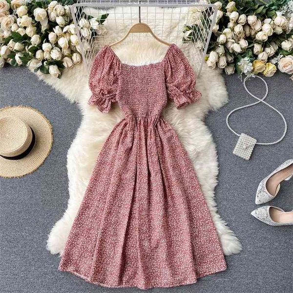 women fashion summer sweet lace square collar elastic waist slim floral print a-line dress vestidos de mujer s085 210527, Black;gray
women fashion summer sweet lace square collar elastic waist slim floral print a-line dress vestidos de mujer s085 210527, Black;gray
