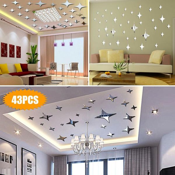 window stickers 43pcs removable star mirror wall 3d acrylic setting sticker decal for home living room bedroom decor
window stickers 43pcs removable star mirror wall 3d acrylic setting sticker decal for home living room bedroom decor