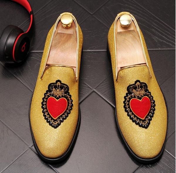 designer men badge embroidery golden flats shoes loafer male dress homecoming wedding shoes sapato social masculin, Black
designer men badge embroidery golden flats shoes loafer male dress homecoming wedding shoes sapato social masculin, Black