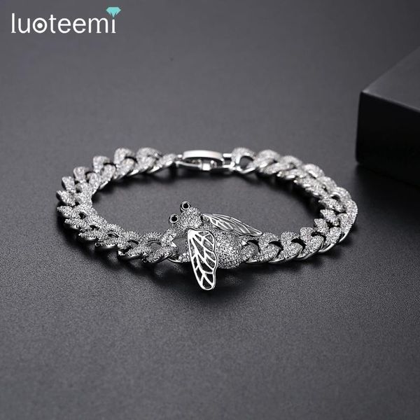 bangle luoteemi cuban link chain silver color bracelet for women jewelry gift animal cicada cubic zirconia fashion friends gifts, Black
bangle luoteemi cuban link chain silver color bracelet for women jewelry gift animal cicada cubic zirconia fashion friends gifts, Black