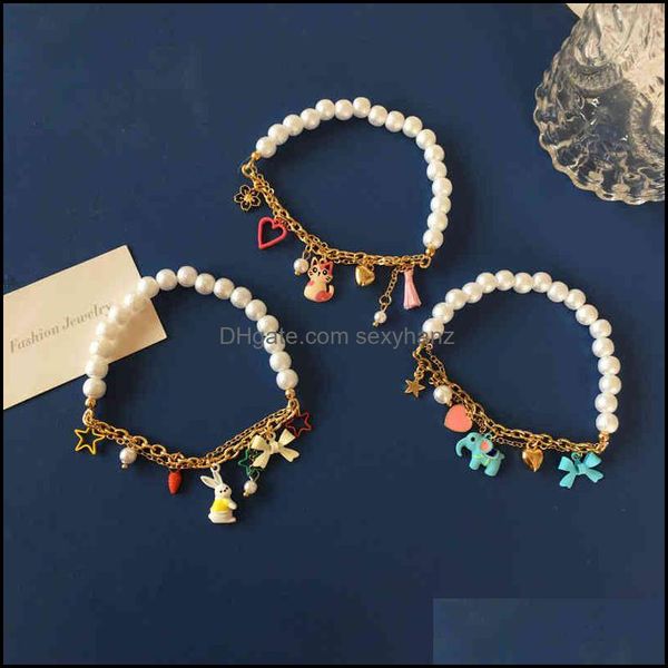 charm bracelets jewelry bracelet little lovely animal girlfriends bow tassel pearl mosaic 3611y5 drop delivery 2021 c07qf, Golden;silver
charm bracelets jewelry bracelet little lovely animal girlfriends bow tassel pearl mosaic 3611y5 drop delivery 2021 c07qf, Golden;silver