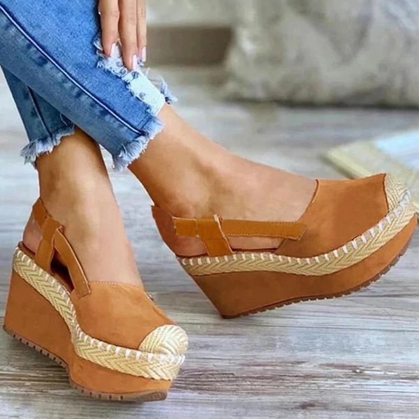 sandals ladies wedges flock buckle strap rope compilation woman summer shoes platform sewing leisure plus size female footwear, Black
sandals ladies wedges flock buckle strap rope compilation woman summer shoes platform sewing leisure plus size female footwear, Black