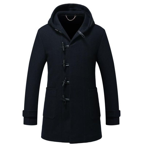 men's wool & blends men woolen blend slim fit hooded overcoats warm coat outwear horn button black navy
men's wool & blends men woolen blend slim fit hooded overcoats warm coat outwear horn button black navy