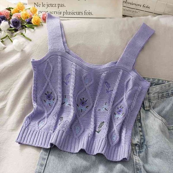 Women Knitted Crop Tops Ladies Floral Embroidery Cropped Vest Summer Vintage Tank Crop Camis Women Purple Top Summer, White
Women Knitted Crop Tops Ladies Floral Embroidery Cropped Vest Summer Vintage Tank Crop Camis Women Purple Top Summer, White