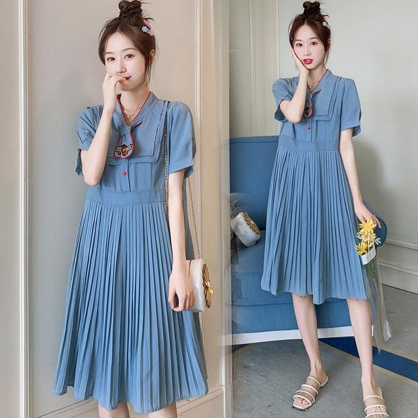 maternity dresses 2021 pregnancy clothes summer style dress short a-line gown striped elegant, White
maternity dresses 2021 pregnancy clothes summer style dress short a-line gown striped elegant, White