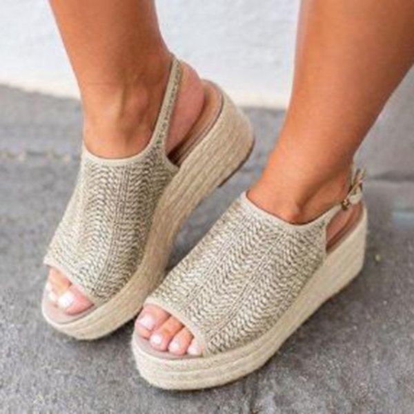sandals summer shoes women ladies solid color peep toe platform with 6cm wedges high heels, Black
sandals summer shoes women ladies solid color peep toe platform with 6cm wedges high heels, Black