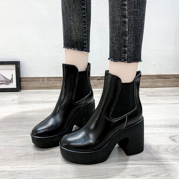 boots rimocy women's round toe slip on elastic ankle platform thick high heels ladies shoes black warm plush winter botas mujer
boots rimocy women's round toe slip on elastic ankle platform thick high heels ladies shoes black warm plush winter botas mujer