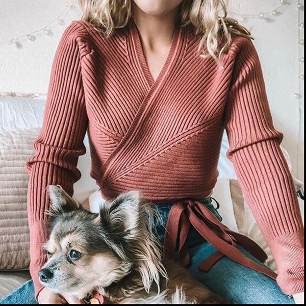 autumn winter knitted sweater women v neck slim pullovers sweater ladies wrap sweaters female casual sweater jumper, White;black
autumn winter knitted sweater women v neck slim pullovers sweater ladies wrap sweaters female casual sweater jumper, White;black