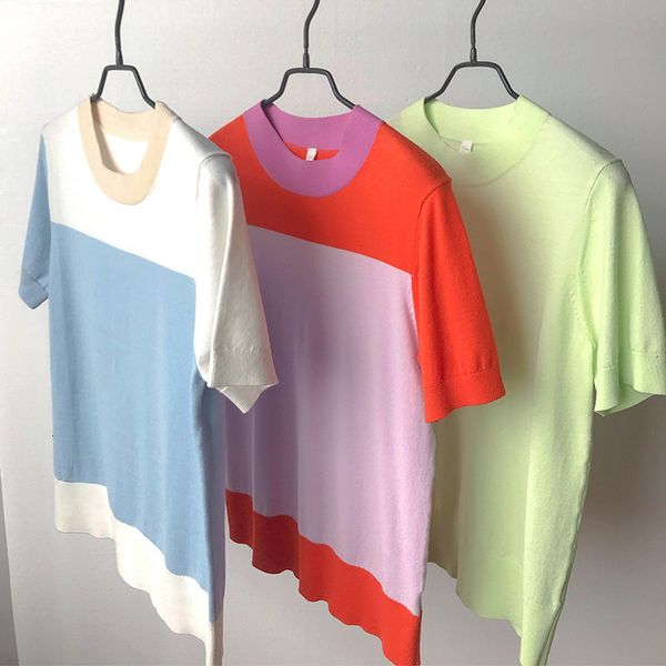 2021 new camisa malha feminina o-pescoo cor retalhos de manga curta feminino casual camisetas vero novo fpzz, White
2021 new camisa malha feminina o-pescoo cor retalhos de manga curta feminino casual camisetas vero novo fpzz, White