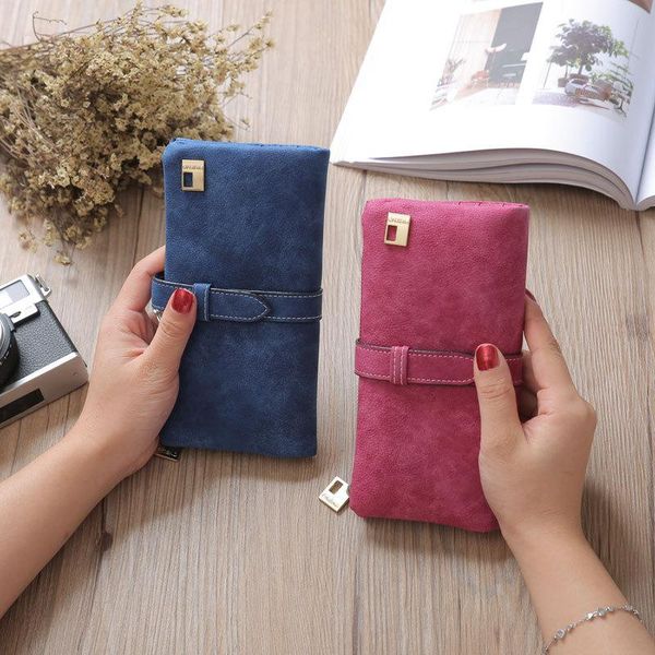 wallets 2021 korean retro frosted bi-fold drawstring long wallet multi-card ladies, Red;black
wallets 2021 korean retro frosted bi-fold drawstring long wallet multi-card ladies, Red;black