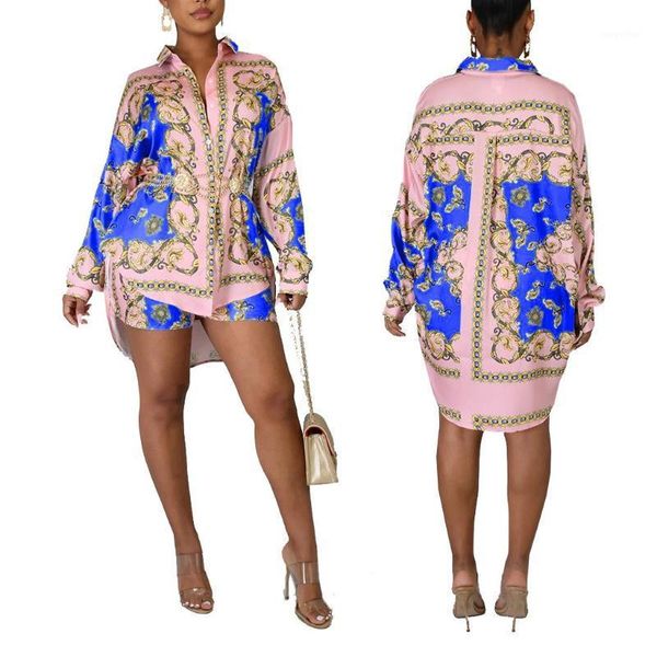 women's tracksuits korean women suits print full sleeve single breasted long shirts stretchy shorts two 2 piece sets club outfits autu, Gray
women's tracksuits korean women suits print full sleeve single breasted long shirts stretchy shorts two 2 piece sets club outfits autu, Gray