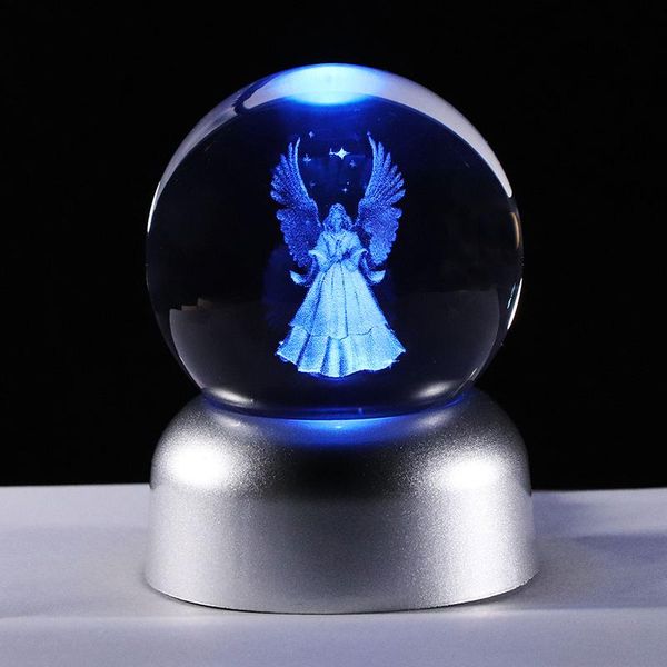 novelty items 6cm 3d laser engraved gardian angel miniatured globe k9 crystal ball with led stand ornaments decoration for home 
novelty items 6cm 3d laser engraved gardian angel miniatured globe k9 crystal ball with led stand ornaments decoration for home