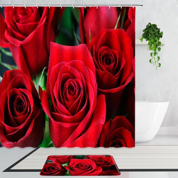 shower curtains 3d red rose romantic valentine's day decoration gift bathroom curtain set anti-slip bath mats carpet home decor
shower curtains 3d red rose romantic valentine's day decoration gift bathroom curtain set anti-slip bath mats carpet home decor