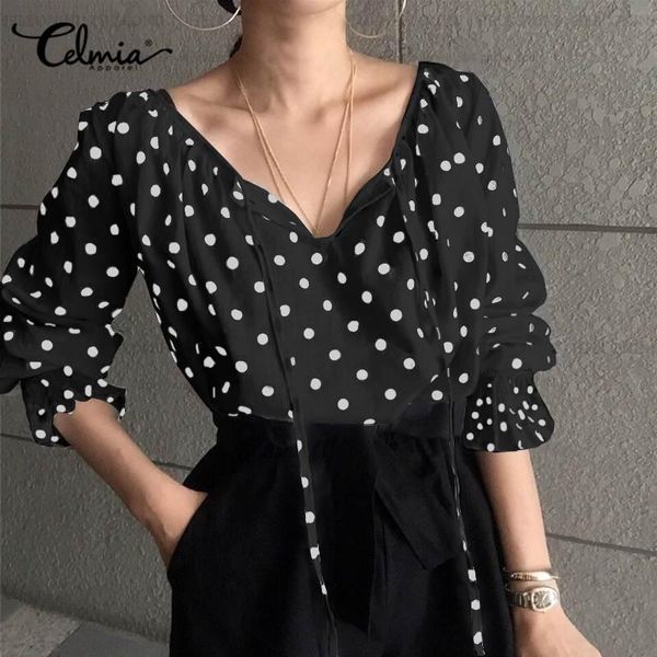women's blouses & shirts celmia polka dot elegant ol fashion women vintage shirt chic office long sleeve chiffon blouse casual loose b, White
women's blouses & shirts celmia polka dot elegant ol fashion women vintage shirt chic office long sleeve chiffon blouse casual loose b, White
