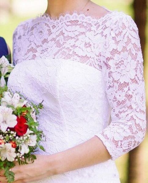 new simple 2021 full lace jewel short wedding es long sleeve custom made bridal gowns yjuq, White
new simple 2021 full lace jewel short wedding es long sleeve custom made bridal gowns yjuq, White