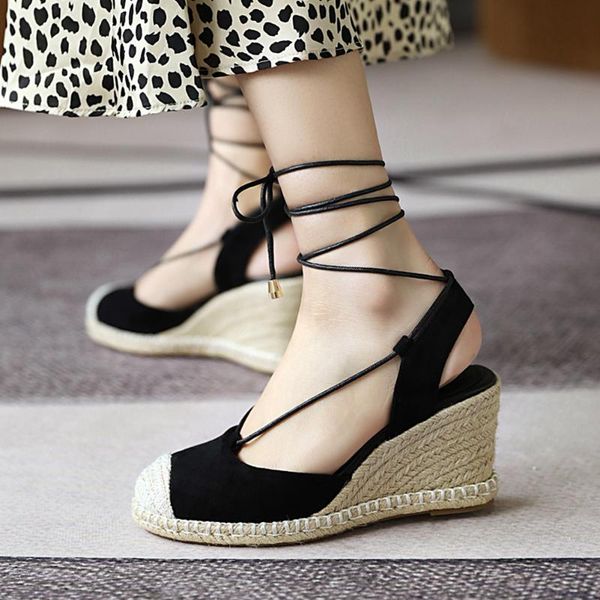 sandals bonjomarisa brand 2021 lady round toe flax wedges cover strappy flock women comfy casual fashion shoes woman, Black
sandals bonjomarisa brand 2021 lady round toe flax wedges cover strappy flock women comfy casual fashion shoes woman, Black