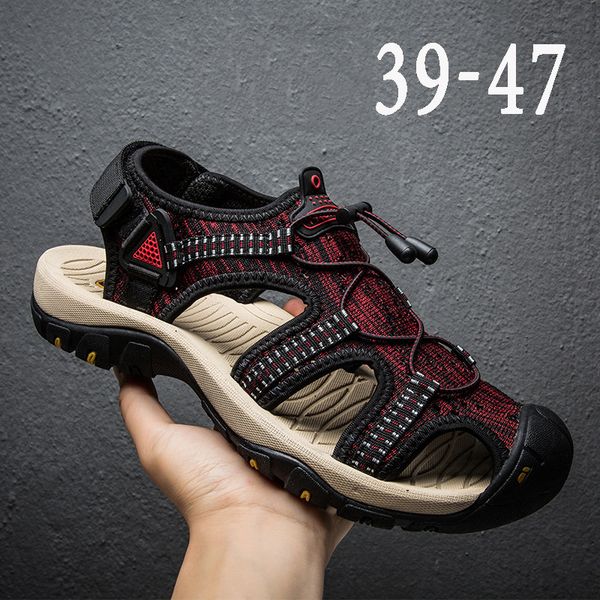 men's sho 2021 summer casual men's breathable outdoor flying woven baotou sports non slip beach sandals, Black
men's sho 2021 summer casual men's breathable outdoor flying woven baotou sports non slip beach sandals, Black