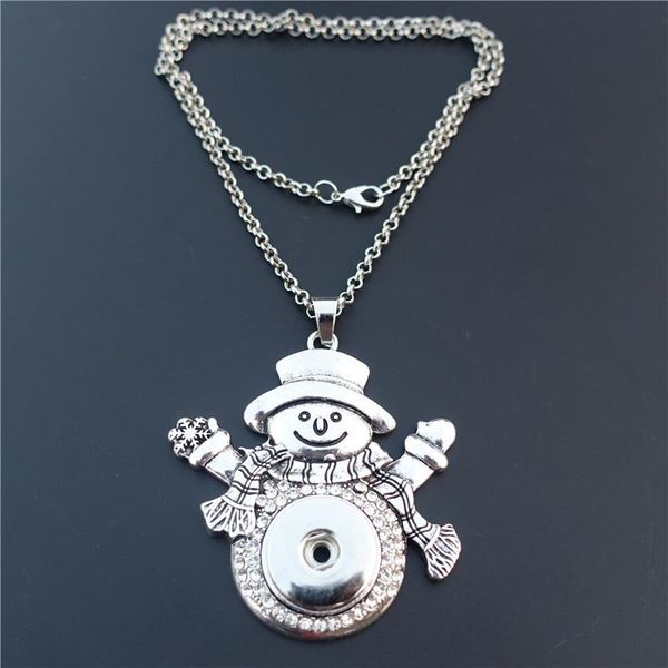pendant necklaces vintage crystal christmas snowman metal 18mm snap buttons necklace jewelry gift, Silver
pendant necklaces vintage crystal christmas snowman metal 18mm snap buttons necklace jewelry gift, Silver
