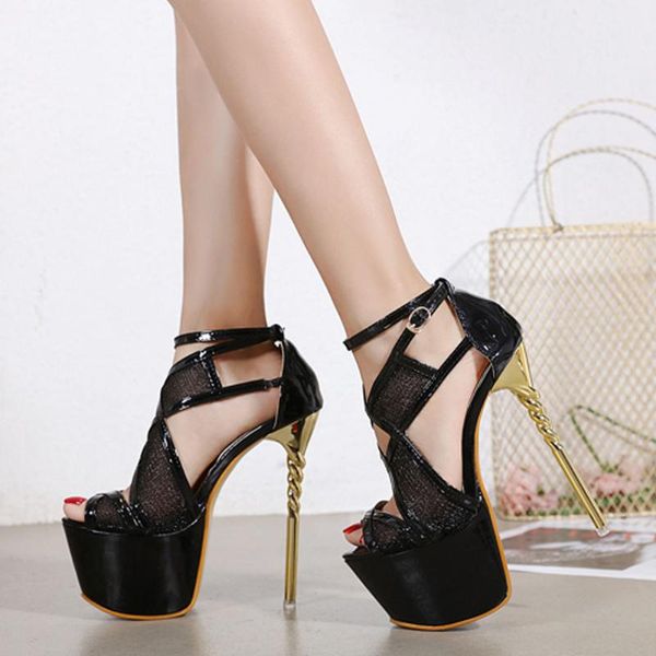 ribetrini mature female sandals solid buckle strap platform high heel sandals women party fashion summer shoes woman, Black
ribetrini mature female sandals solid buckle strap platform high heel sandals women party fashion summer shoes woman, Black