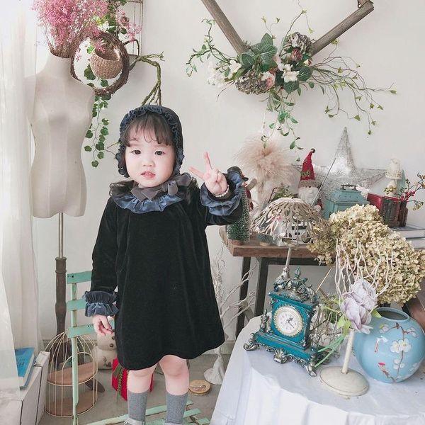 girl's dresses 2021autumn spanish children dress girl lotus leaf pleated collar velvet retro dress+hats kids for girls christmas, Red;yellow
girl's dresses 2021autumn spanish children dress girl lotus leaf pleated collar velvet retro dress+hats kids for girls christmas, Red;yellow