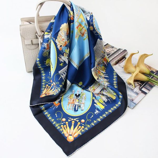 scarves luxury 100% twill silk scarf bandana women fashion people print shawl hijab hand rolled neckerchief stole 35"*35", Blue;gray
scarves luxury 100% twill silk scarf bandana women fashion people print shawl hijab hand rolled neckerchief stole 35"*35", Blue;gray