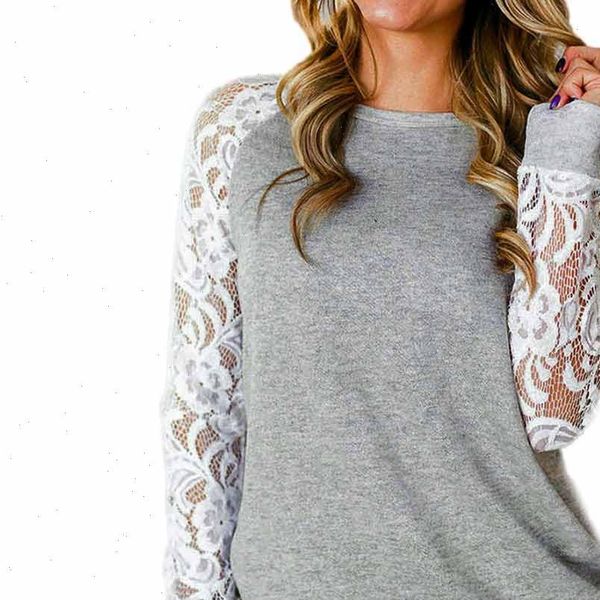 winter womens long sleeved lace stitching blouse round neck casual capless tees ladies shirt blusas drop shipping, White
winter womens long sleeved lace stitching blouse round neck casual capless tees ladies shirt blusas drop shipping, White