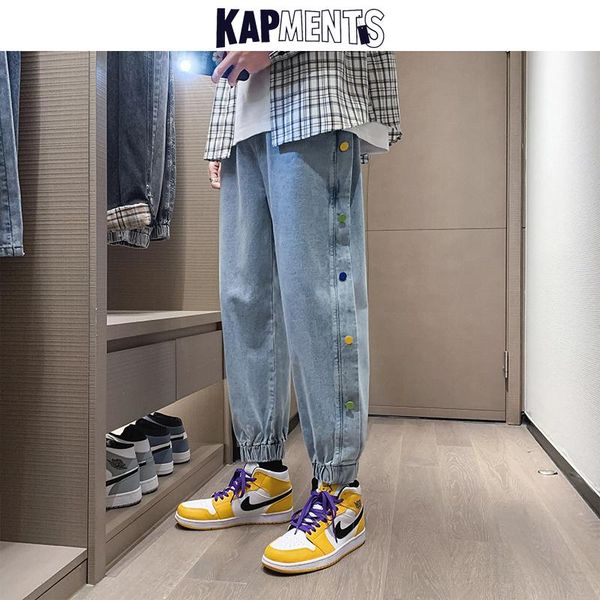 men's jeans kapments men buttons harajuku baggy pants 2021 mens black y2k vintage denim trousers male causal punk kpop joggers, Blue
men's jeans kapments men buttons harajuku baggy pants 2021 mens black y2k vintage denim trousers male causal punk kpop joggers, Blue