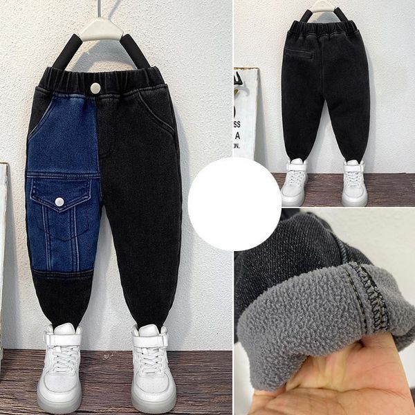 winter pants for boys korean stitching kids plus velvet warm jeans fashion casual denim pants for boy baby trousers, Blue
winter pants for boys korean stitching kids plus velvet warm jeans fashion casual denim pants for boy baby trousers, Blue