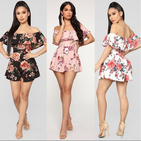 flore print slash ruffles off shoulder backless sweet women jumpsuits holiday female playsuits rompers, Black;white
flore print slash ruffles off shoulder backless sweet women jumpsuits holiday female playsuits rompers, Black;white