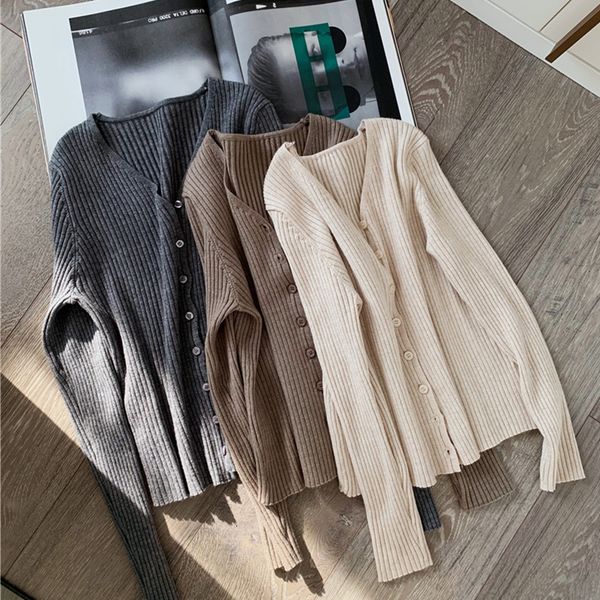 2021 spring women sweater korean casual v-neck cardigans single breasted long sleeve knitted new arrival outwear eoqz, White;black
2021 spring women sweater korean casual v-neck cardigans single breasted long sleeve knitted new arrival outwear eoqz, White;black
