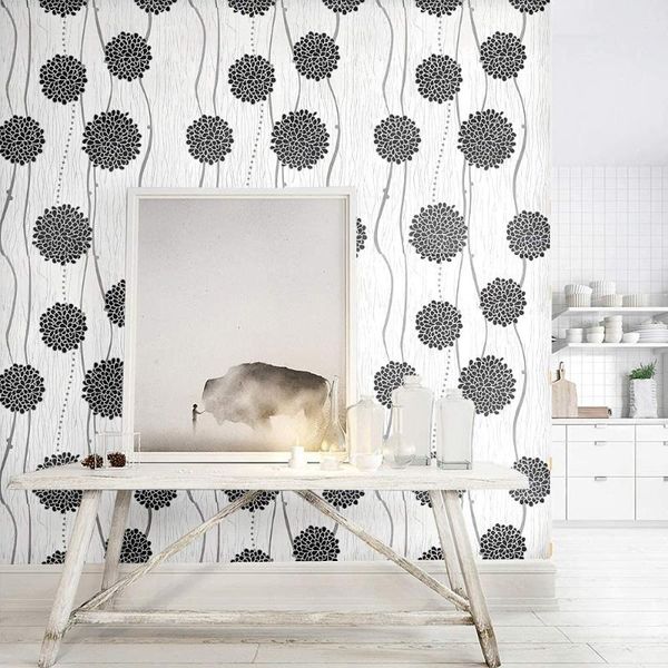 wallpapers haohome peel and stick metalic sliver/black/white stripes floral wallpaper wall decor self adhesive contact paper
wallpapers haohome peel and stick metalic sliver/black/white stripes floral wallpaper wall decor self adhesive contact paper