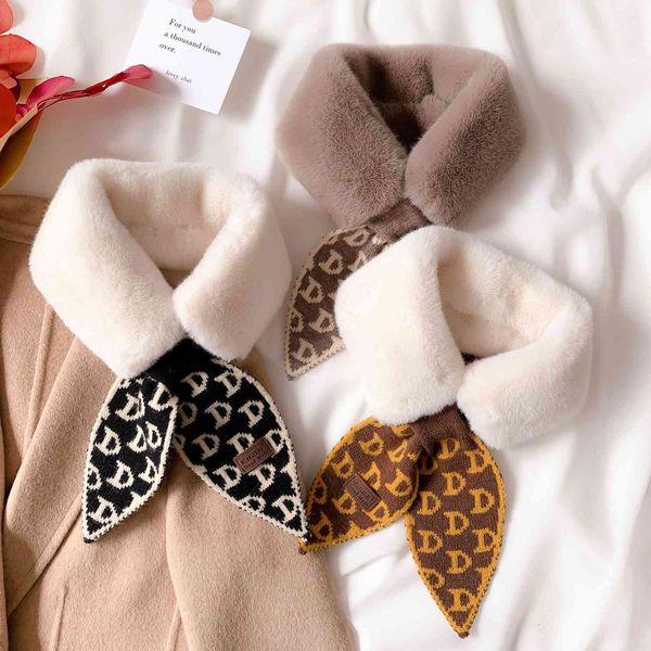 shawl scarf imitation rabbit fur in autumn and winter women's wool stitching letters thickened warm neck protection velvet collar, Blue;gray
shawl scarf imitation rabbit fur in autumn and winter women's wool stitching letters thickened warm neck protection velvet collar, Blue;gray
